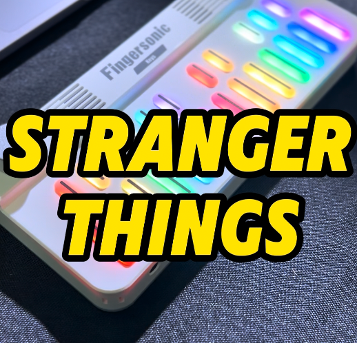Stranger Things cover played on Fingersonic Keys portable MIDI keyboard with colorful LED keys and built-in speaker
